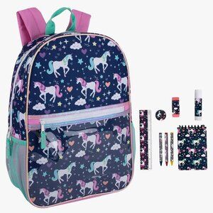 New Unicorn Backpack with stationery kit